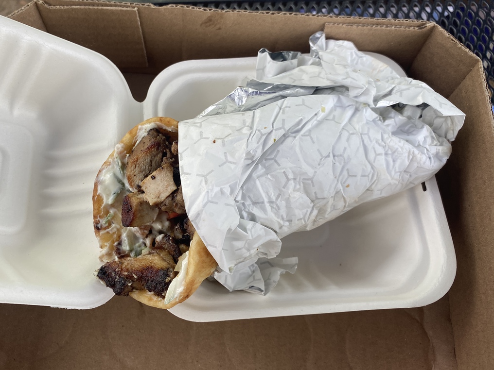 This is the
      chicken gyro sandwich.