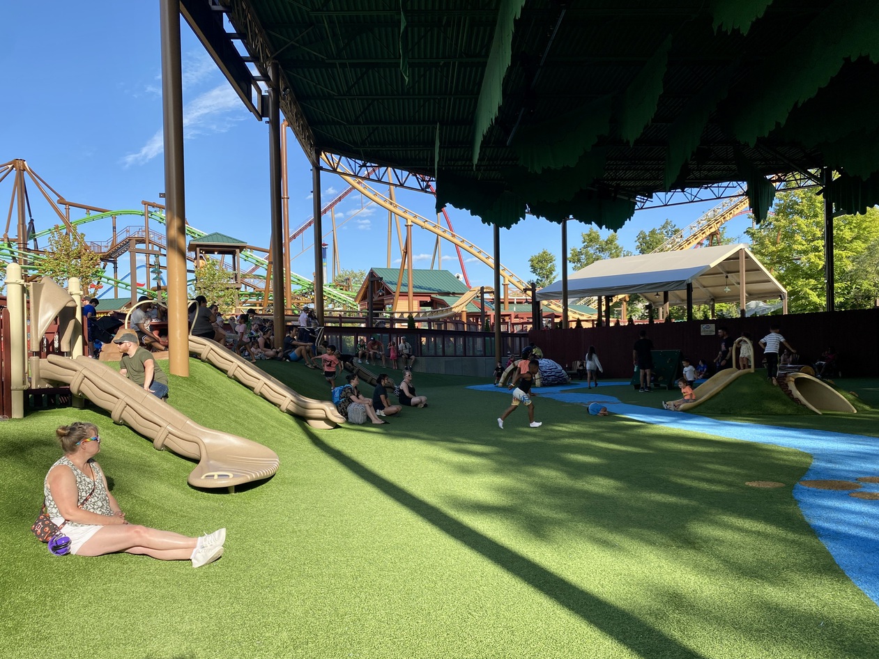 This is Beagle Scout Acres, which is a sheltered artificial
      turf playground.